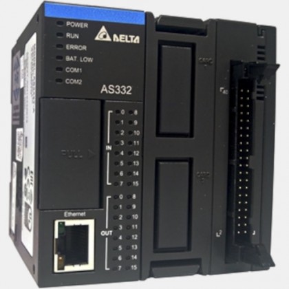 Sterownik PLC AS300 16 wejść / 16 wyjść tranzystorowych PNP AS332P-A Delta Electronics